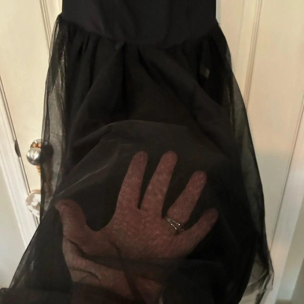 🎉 Host Pick 🎉 Free People Let’s Talk Tutu Black Slip Dress - Picture 8 of 11
